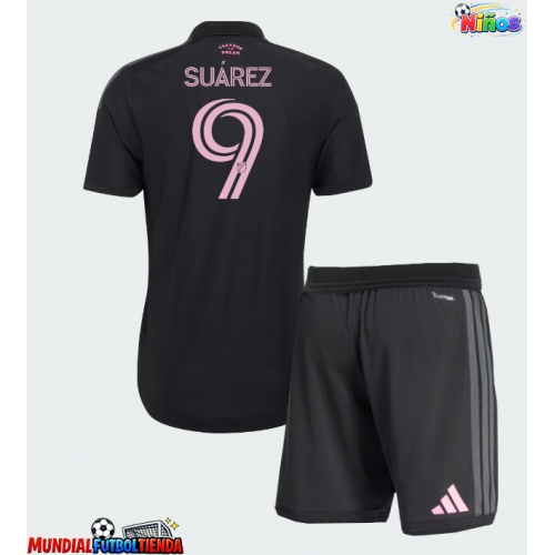 Camiseta Inter Miami Luis Suarez #9 Segunda Equipación Replica 2026-27 para niños mangas cortas (+ Pantalones cortos)